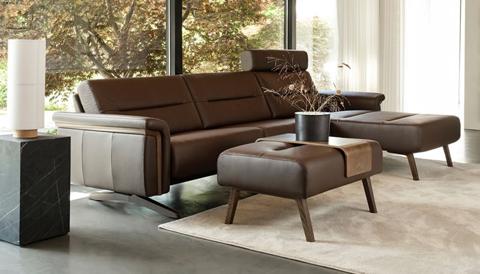 Stressless Stella Long Seat Sofa in Leather